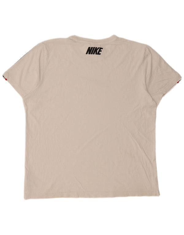 Nike grafisk T-shirt top til mænd XL hvid bomuld