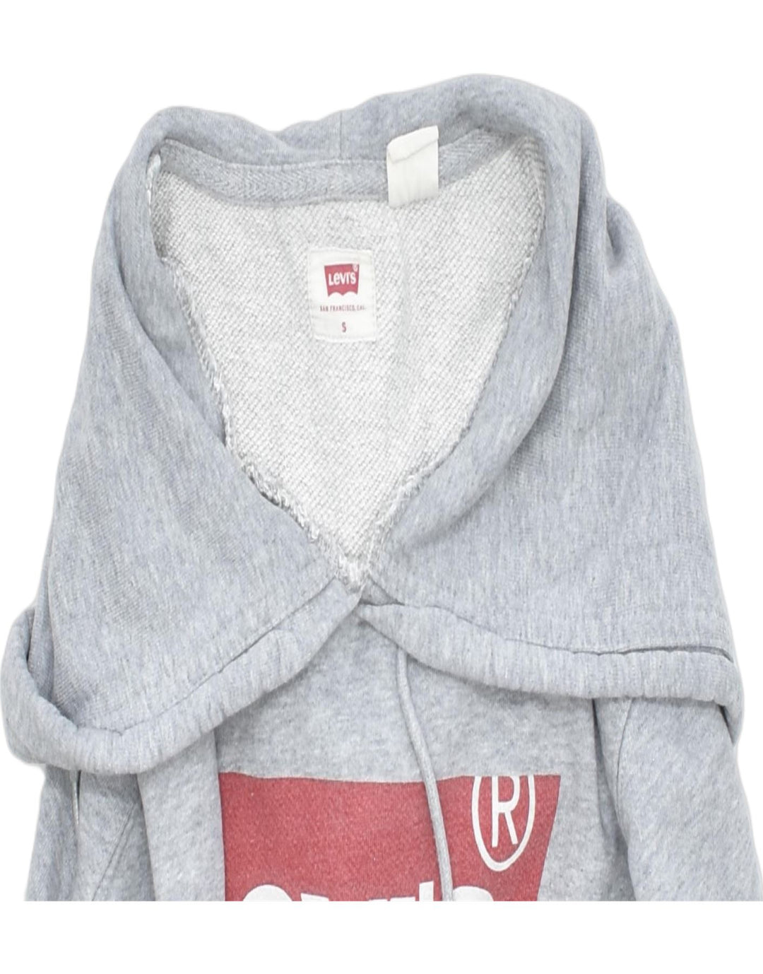 LEVI'S Mens Graphic Hoodie Jumper Small Grey Cotton Sports | Vintage | Thrift | Second-Hand | Used Clothing | Messina Hembry 