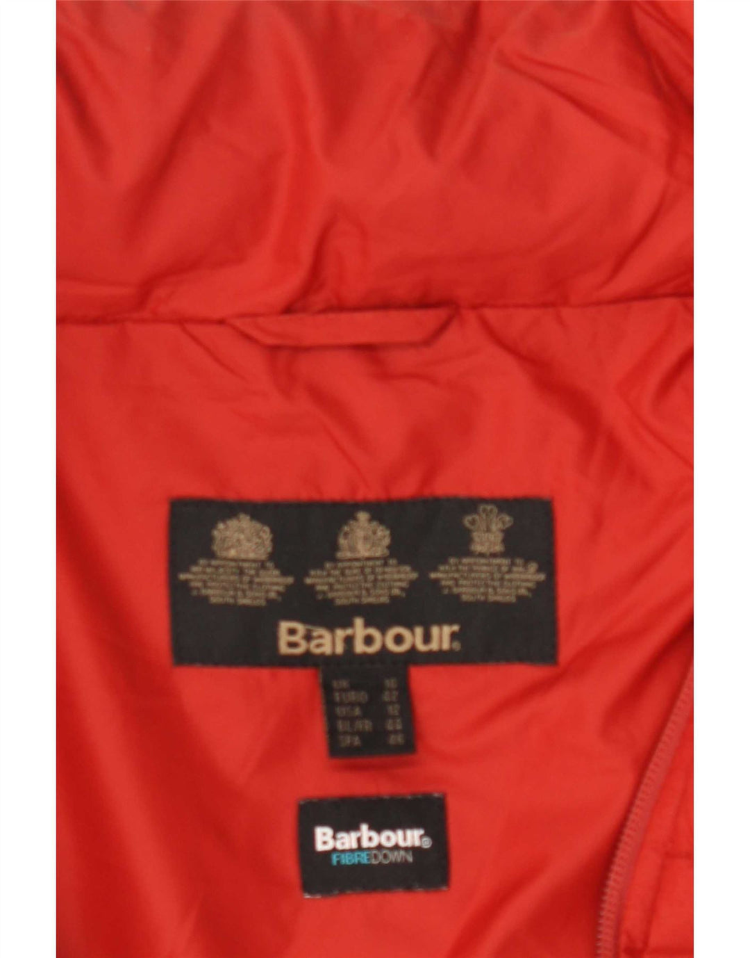 Barbour Dame Polstret Jakke UK 16 Large Red