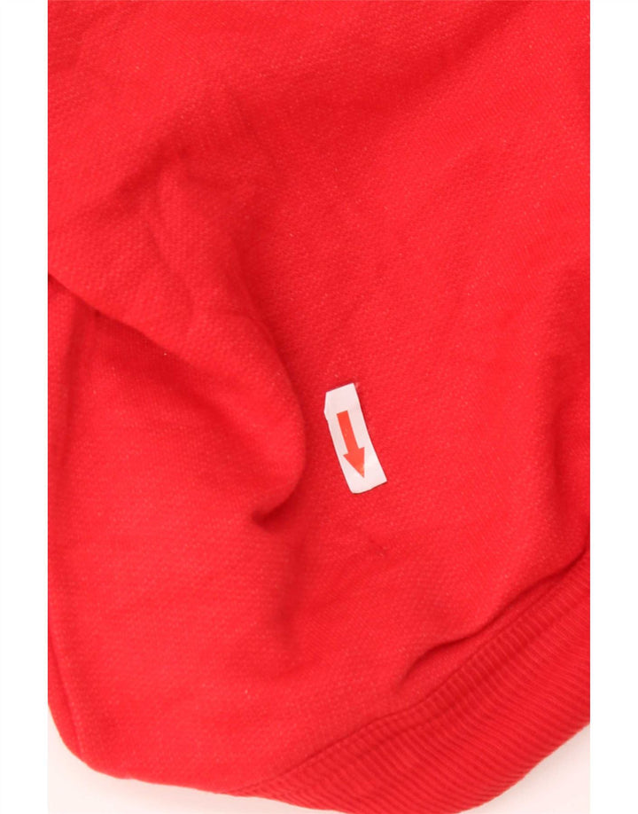 Vintage sweatshirt til mænd, stor rød farveblok