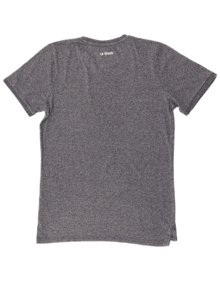 Le Shark Herre T-Shirt Top Lille Grå Flecked