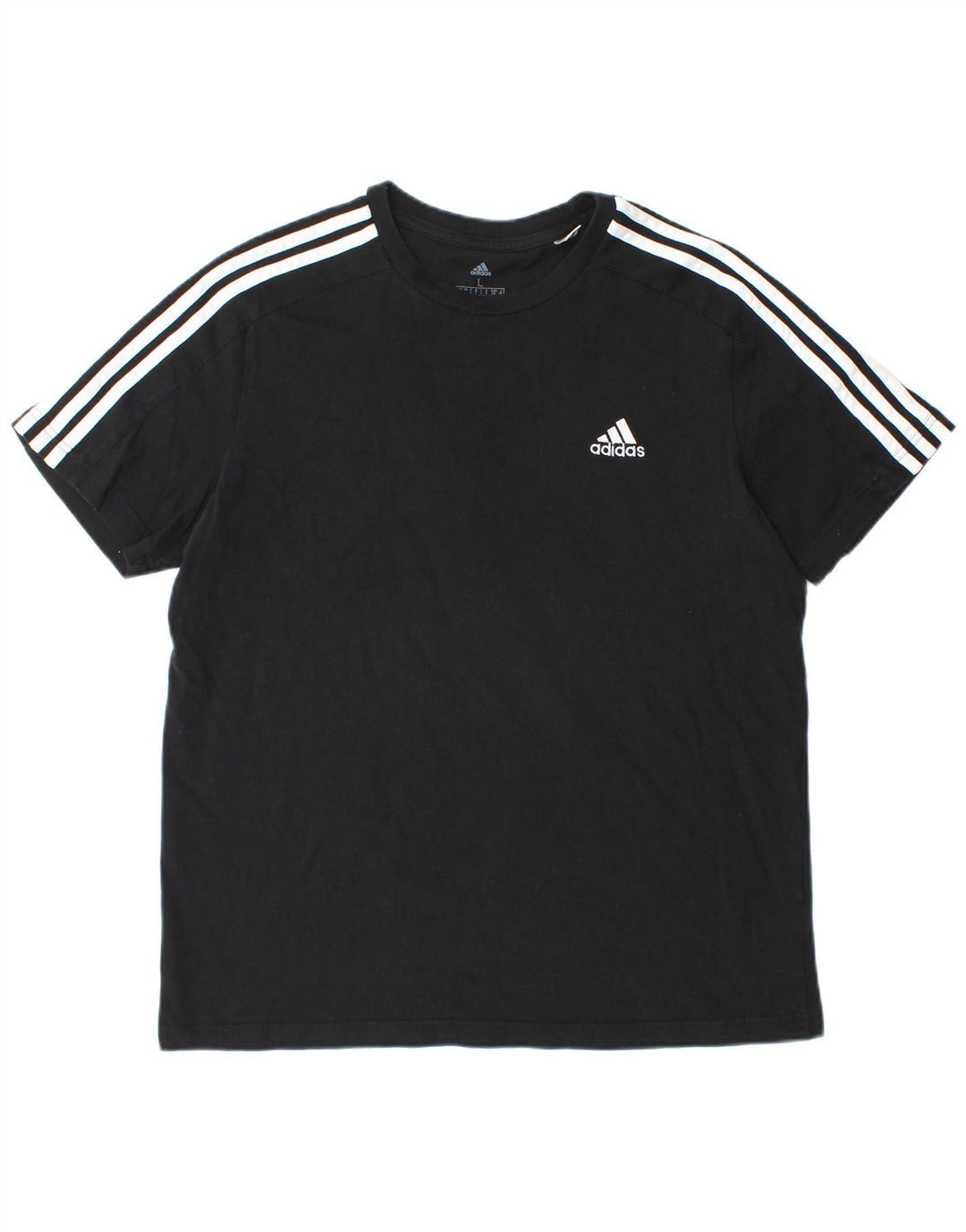 ADIDAS Mens T-Shirt Top Large Black Cotton