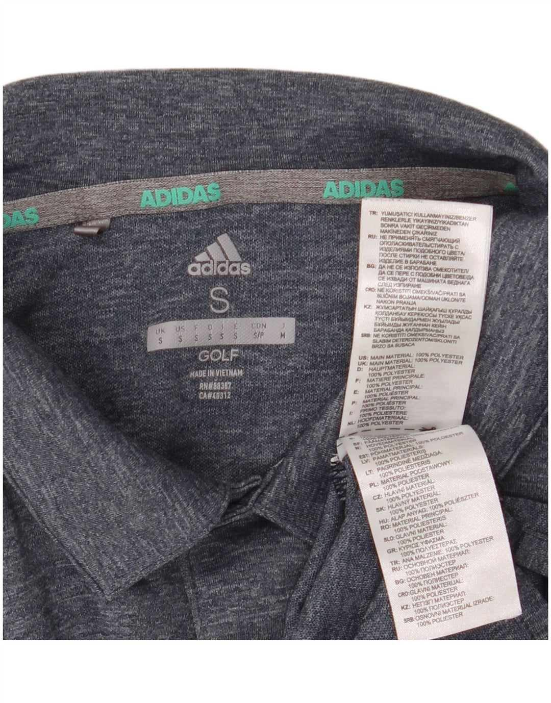 Adidas Herre Golf Polo Shirt Lille Blå Polyester