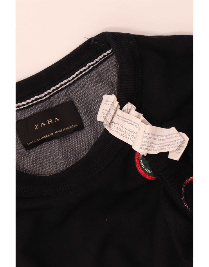 Zara Sweatshirt-trøje til mænd Medium Sort Geometrisk Bomuld