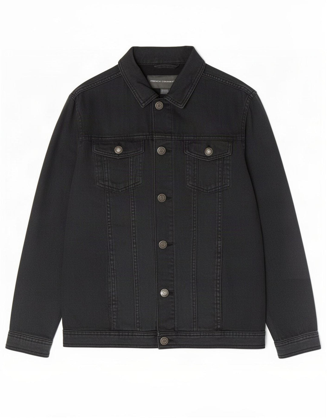 French Connection Herre denimjakke UK 38 Medium Sort Bomuld