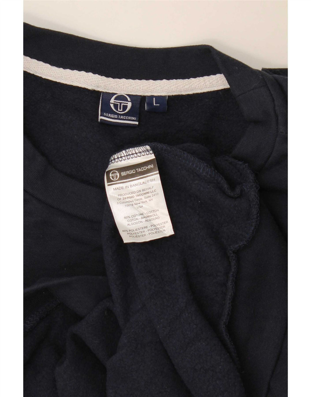 Sergio Tacchini Herre Sweatshirt Jumper Stor Marineblå Bomuld