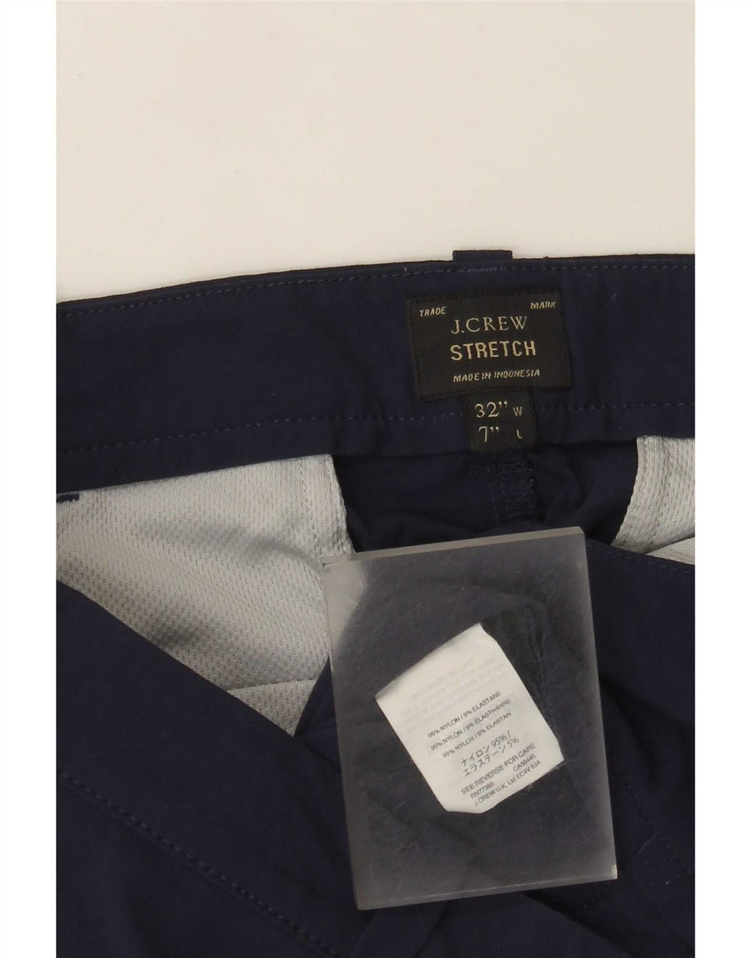 J. Crew Herre Chino Shorts Medium W32 Navy Blue Nylon