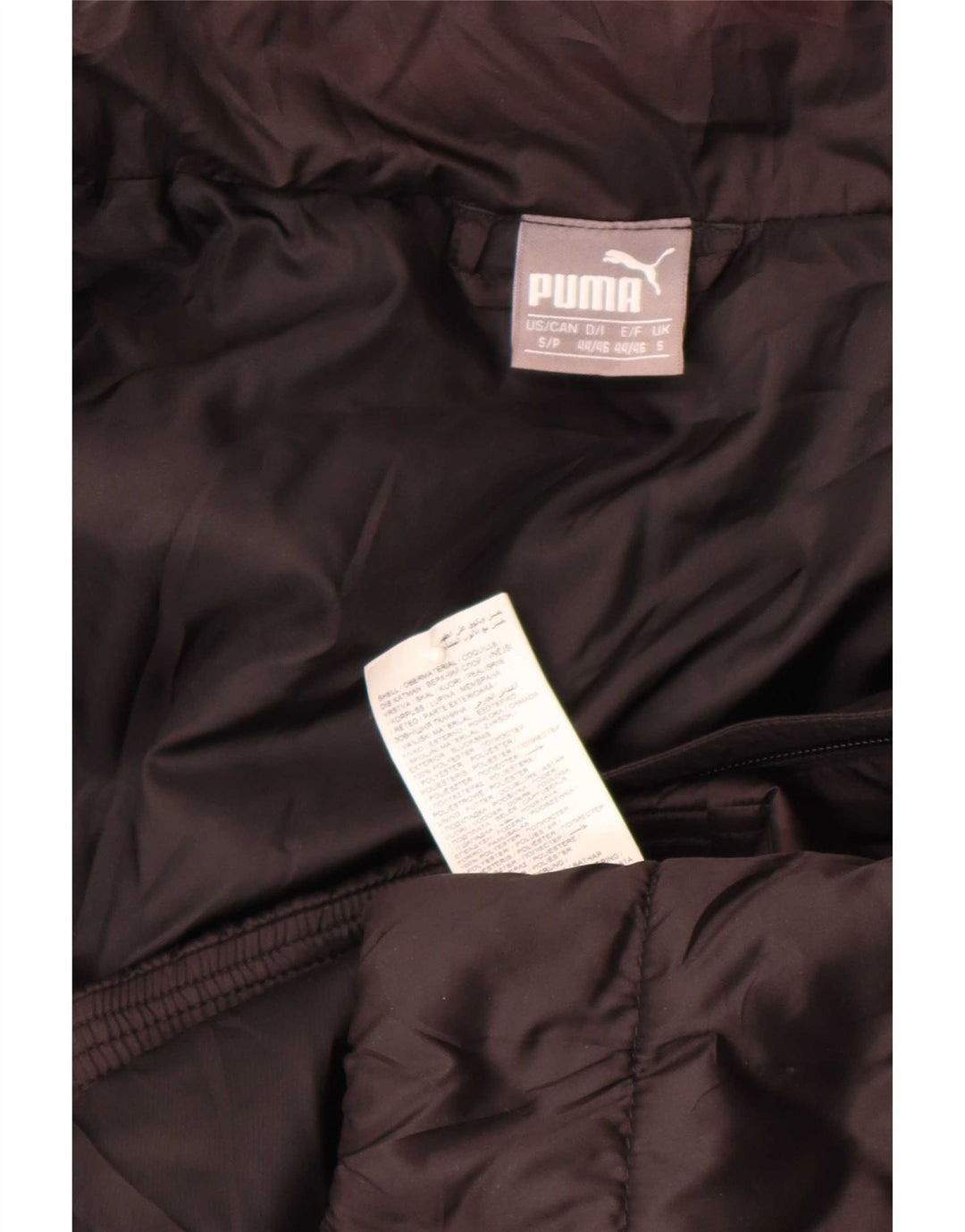 Puma polstret herrejakke UK 36 Lille sort polyester