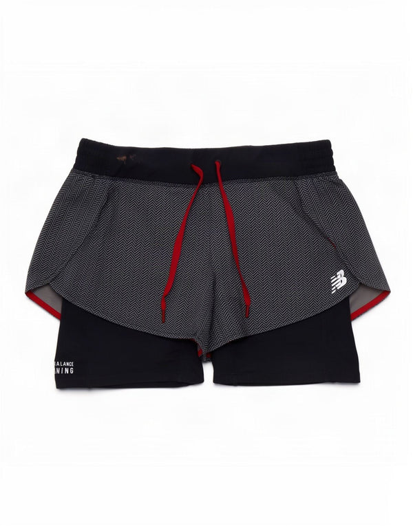 New Balance sportsshorts til kvinder UK 10 Small Navy Blue Herringbone