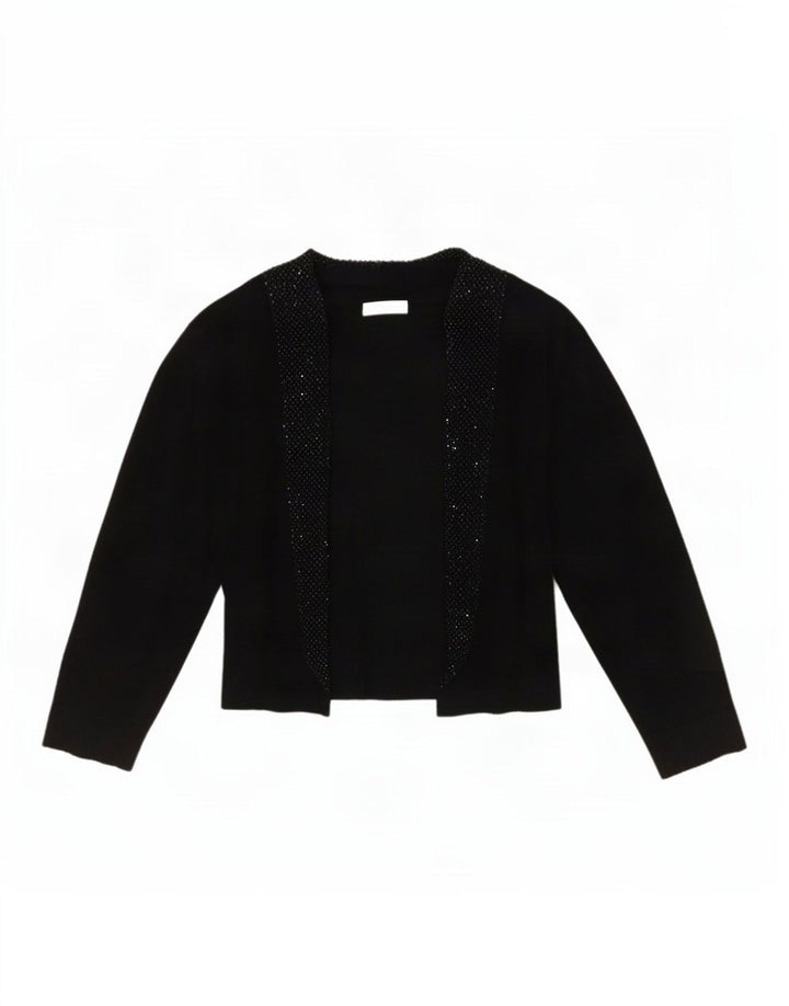 Calvin Klein Bolero Jumper UK 14 Large Black Rayon