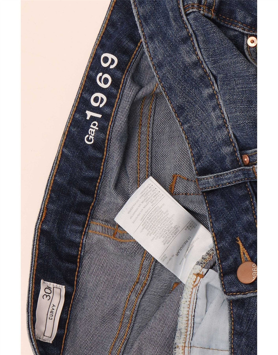 Gap Womens Curvy Bootcut Jeans US 10 Large W30 L33 Blue Cotton