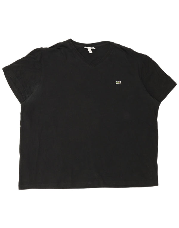 Lacoste Herre T-Shirt Top Størrelse 8 3XL Sort Bomuld