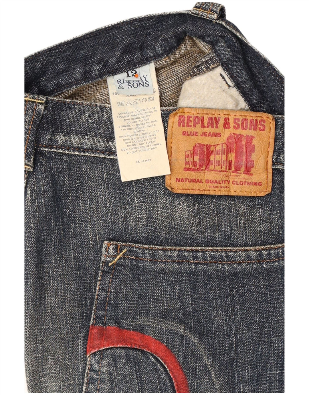 REPLAY Drenge denimshorts 11-12 år W29 Marineblå Bomuld