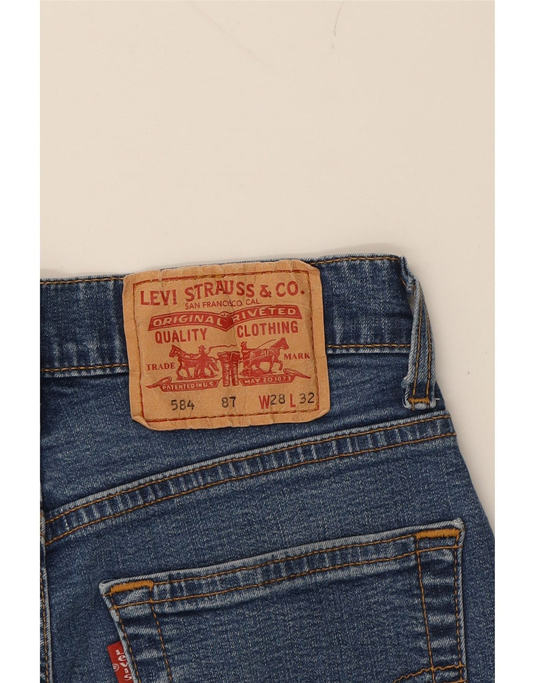 LEVI'S Womens 584 Bootcut Jeans W28 L32 Blue Cotton Vintage Levi's and Second-Hand Levi's from Messina Hembry 