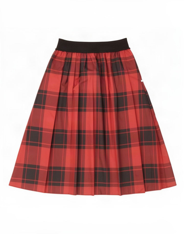 Penny Black Womens Flared Skirt Small W26 Burgundy Check Polyester