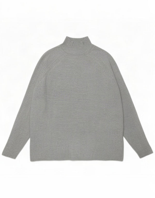 Marks & Spencer Dame Turtle Neck Jumper Sweater UK 18 XL Grå Viscose