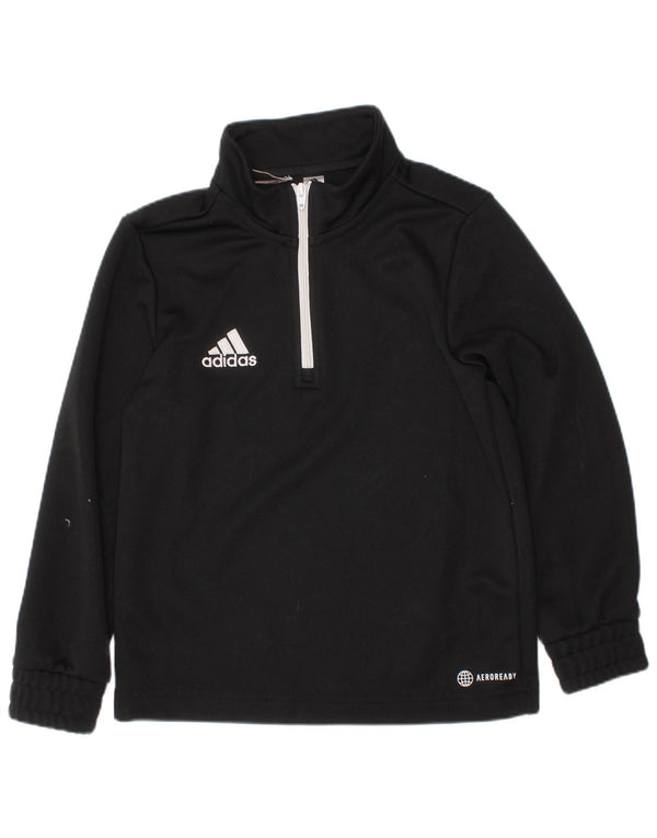 ADIDAS Boys Aeroready Graphic Pullover Træningsdragt Top 5-6 år Sort