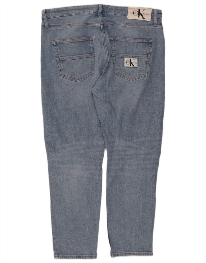 Calvin Klein Herre Dad Slim Jeans W34 L28 Blå Bomuld