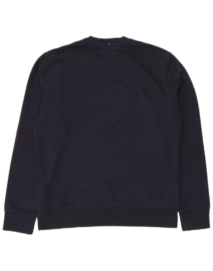 Champion Herre Elite Grafisk Sweatshirt Jumper Medium Sort Bomuld