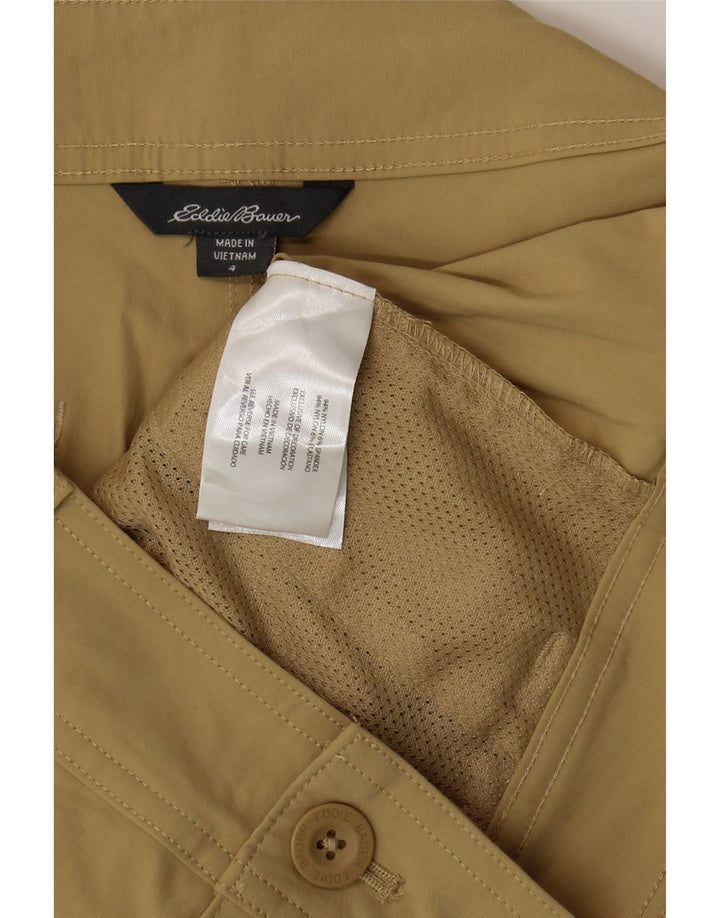Eddie Bauer Dame Cargo Shorts US 4 Small W30 Beige Nylon