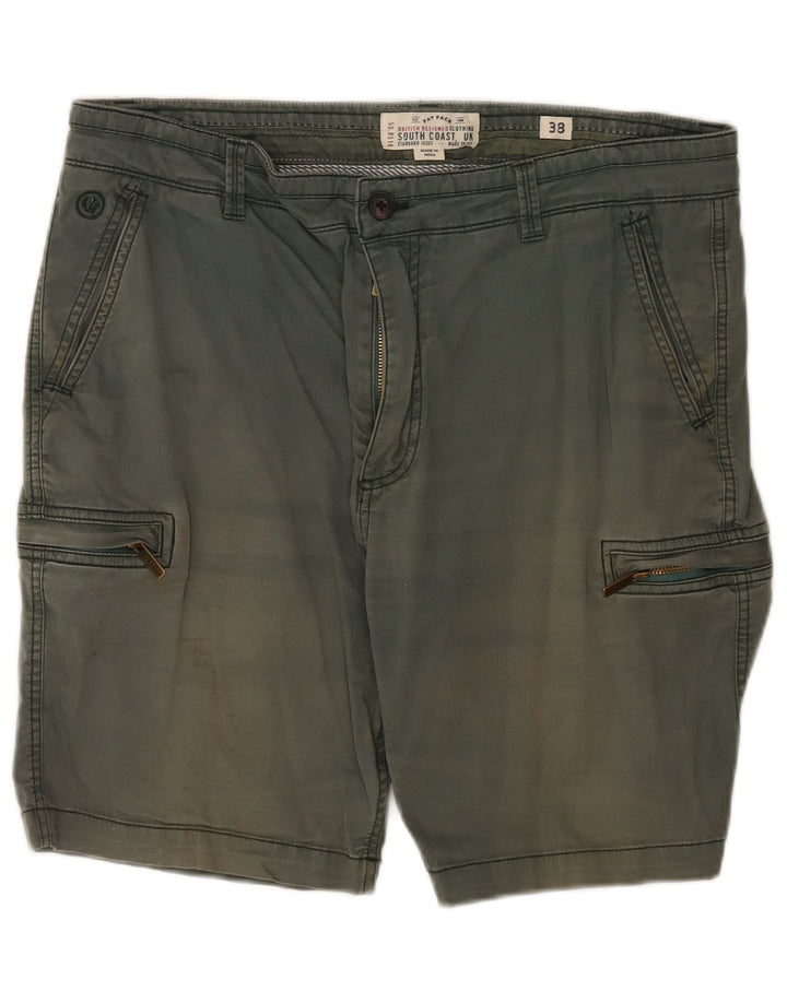 Fat Face Herre Regular Cargo Shorts W38 XL Grøn Bomuld