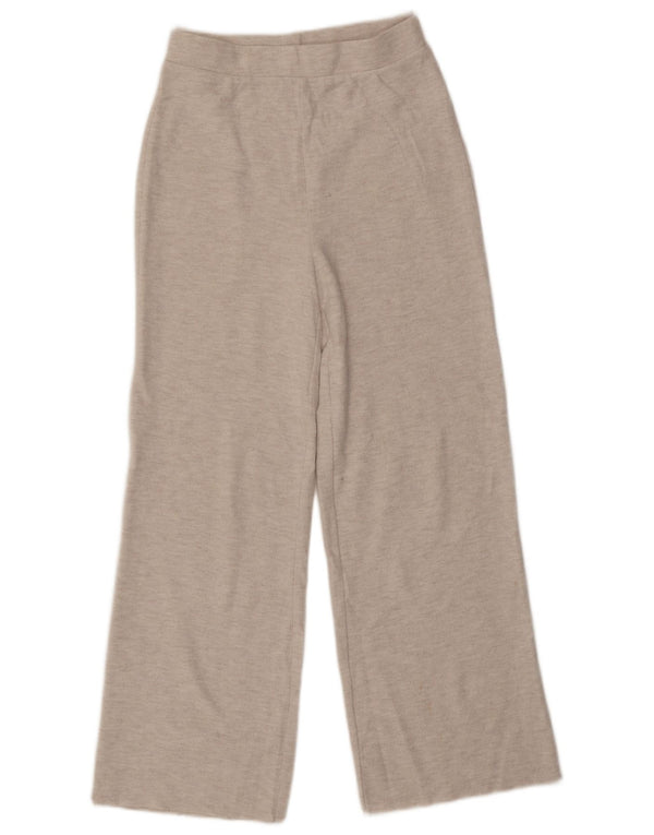 Zara Dame Højtalje Casual Bukser Medium W28 L29 Beige Flecked