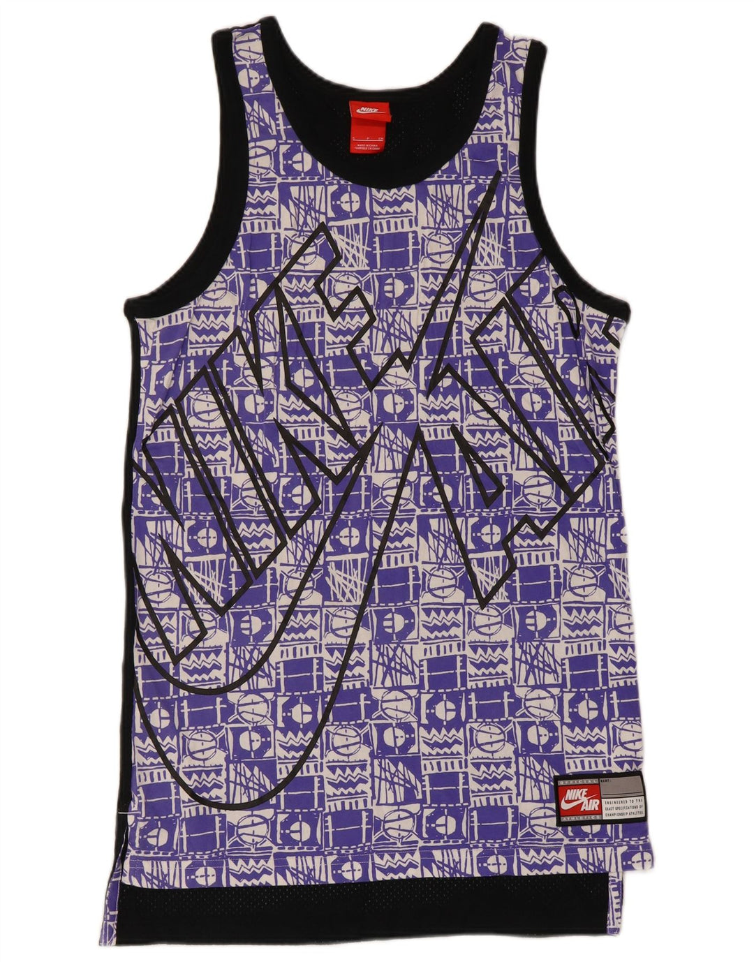 Nike Herre grafisk vest Top Lille flerfarvet geometrisk bomuld