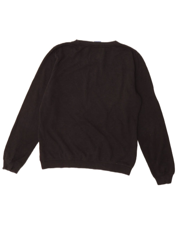 NIKE Graphic Sweatshirt Jumper UK 14 Medium Sort Bomuld