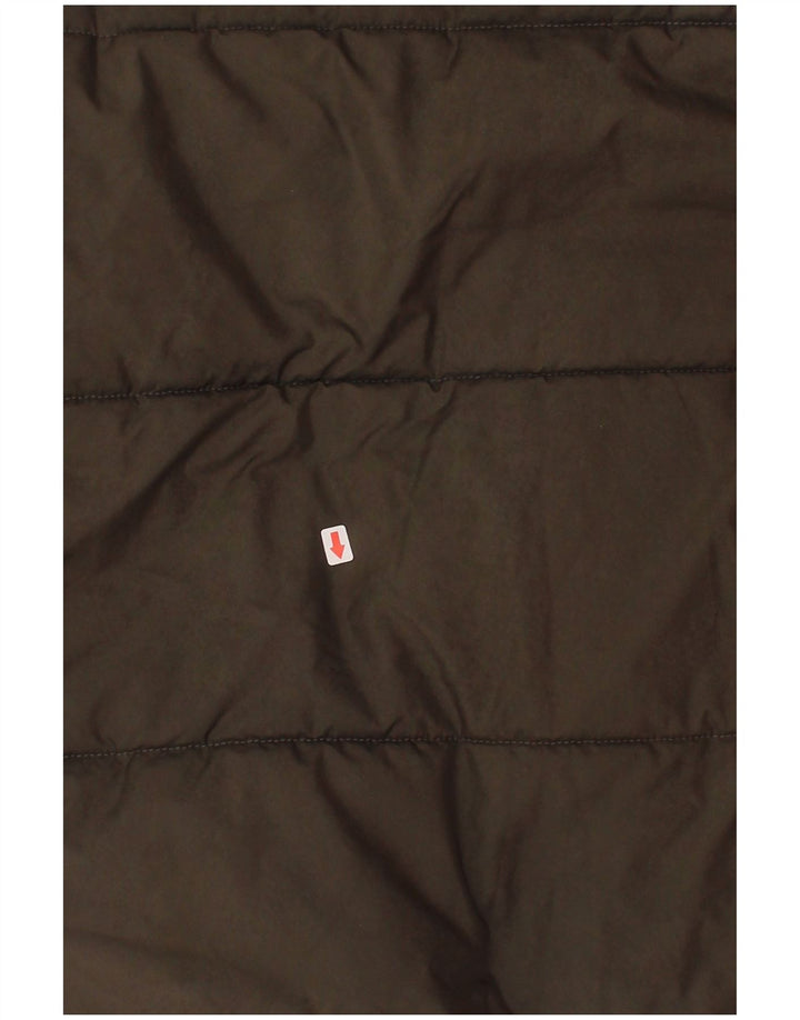 Adidas drenge hættepolstret jakke 9-10 år Khaki Colourblock Polyester