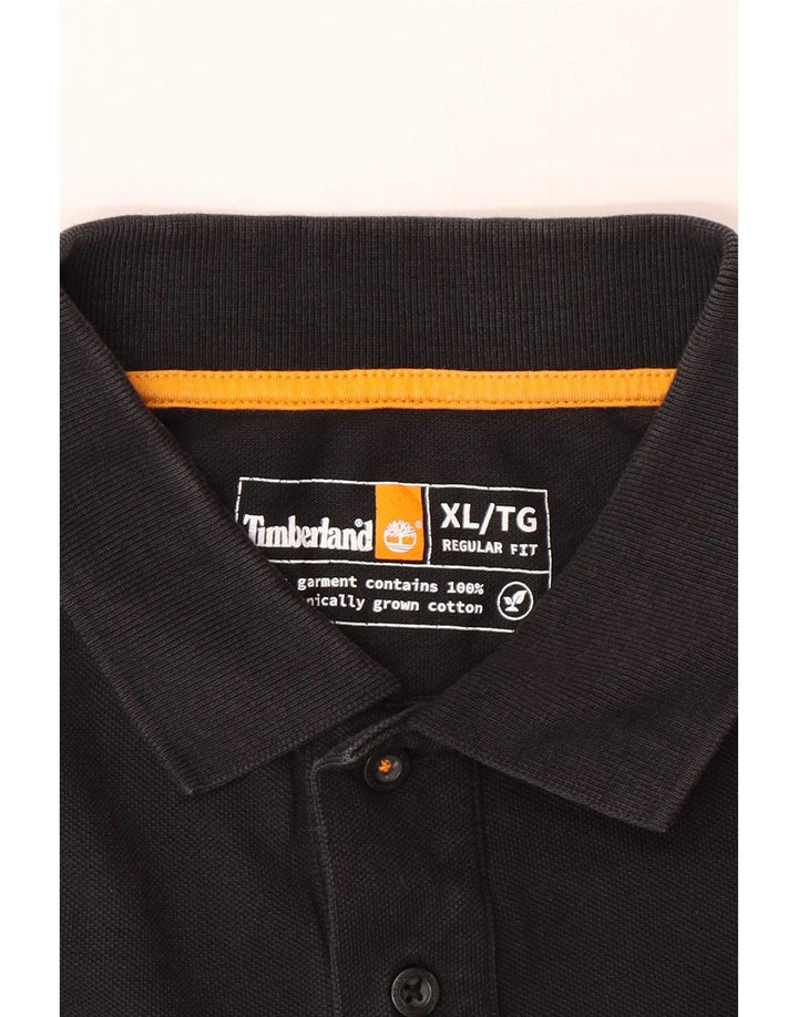 Timberland Herre Regular Fit Polo Shirt XL Sort Bomuld