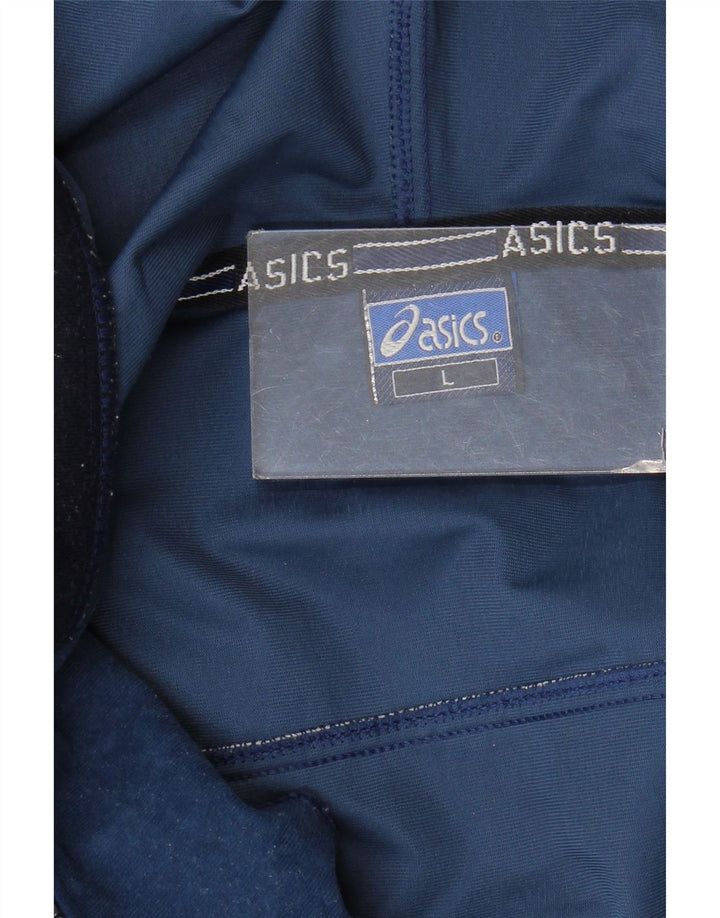 Asics Hættetrøje med lynlås til mænd Stor marineblå farveblok