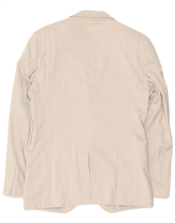 Zara Herre 2-knaps blazerjakke EU 52 Stor Beige Bomuld