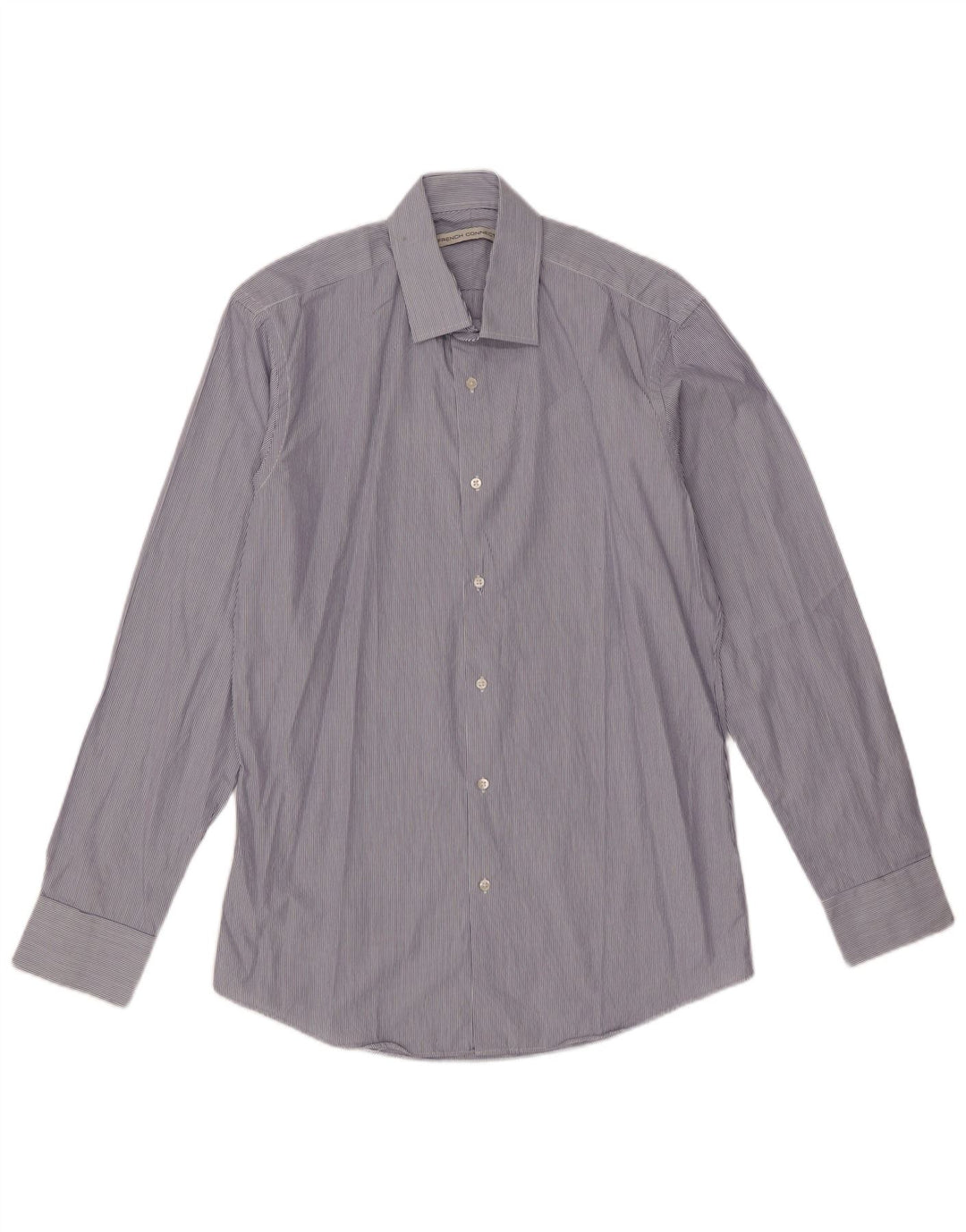 French Connection Herreskjorte str. 15,5 Medium Blue Pinstripe Cotton