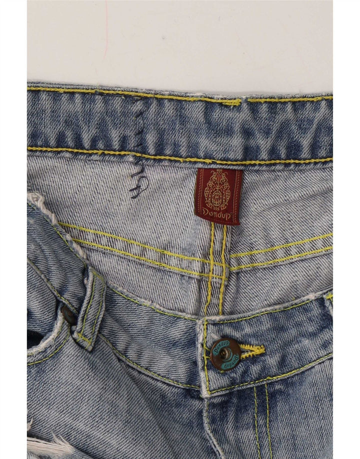 Dondup Dame Cargo Distressed Cropped Jeans W28 L24 Blå