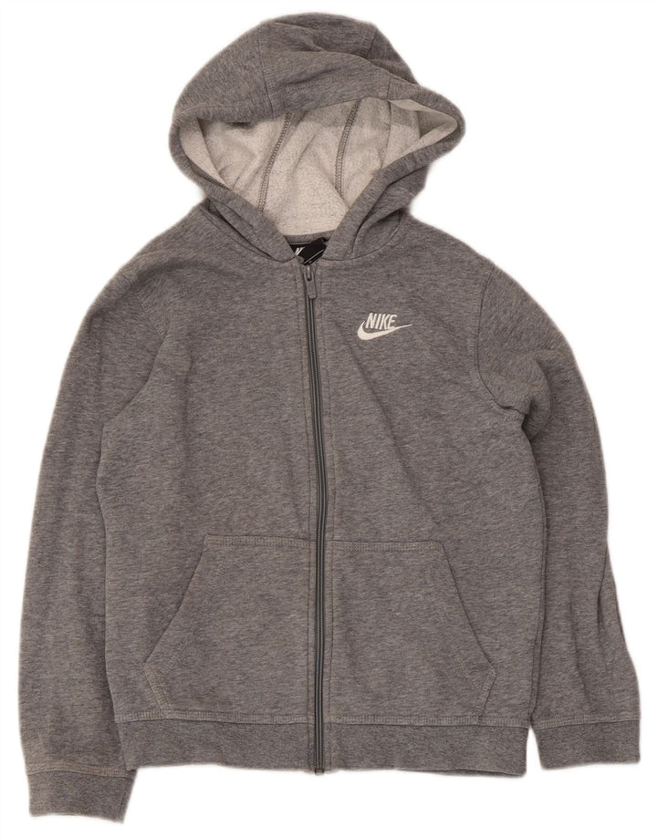 Nike hættetrøje med lynlås til drenge 10-11 år Grå bomuld