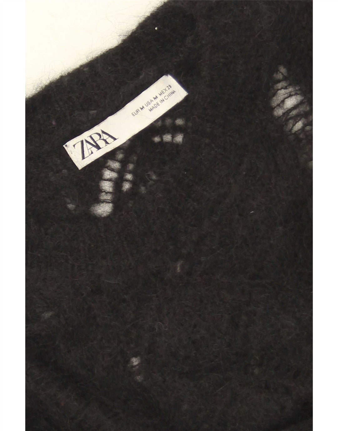 Zara Dame sweater med rund hals DK 14 Medium Sort