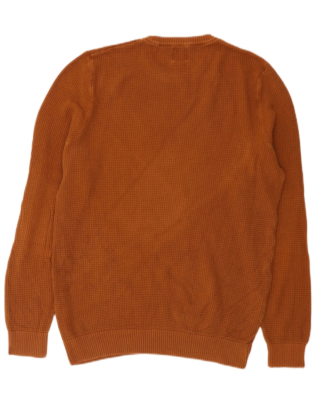 Zara Herre sweater med rund hals, stor brun bomuld