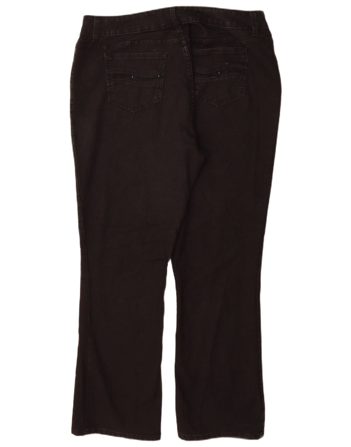 LEE Womens Riders Bootcut Jeans US 18 2XL W36 L31 Sort Bomuld