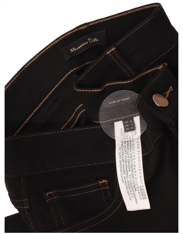 Massimo Dutti Dame Slim Jeans EU 38 Small W28 L30 Sort Bomuld