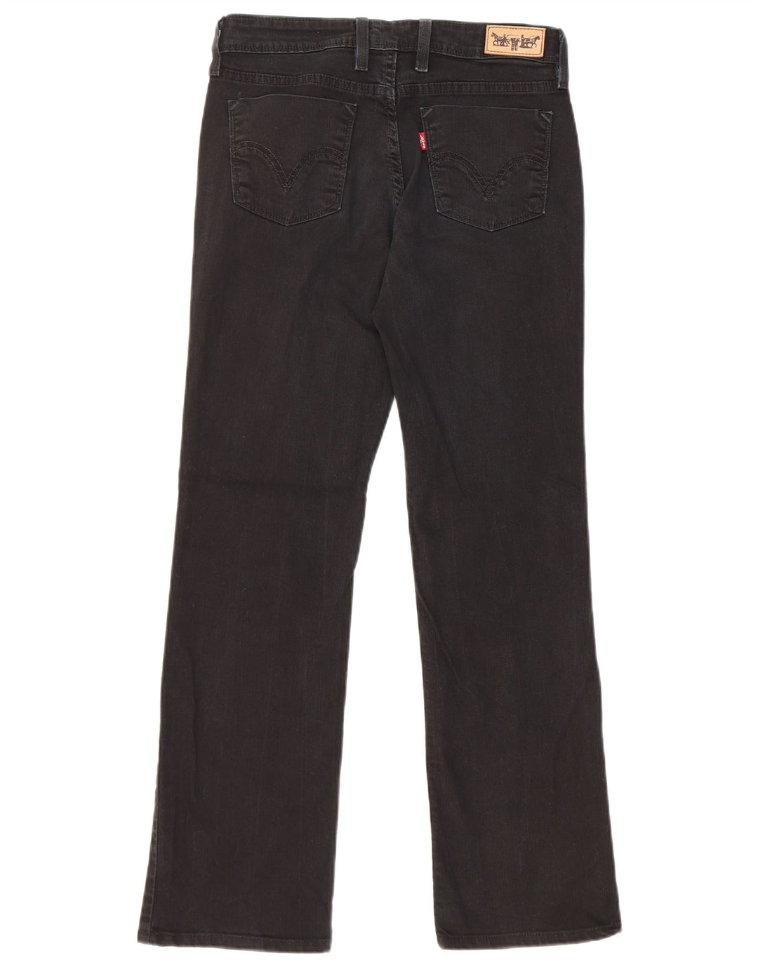 Levi's Dame 627 Straight Jeans W29 L30 Sort Bomuld