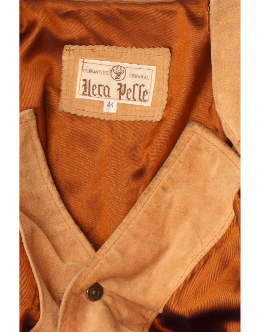 Vintage Dame Oversized 4-knaps Ruskind Blazer Jacket IT 44 Medium Brun