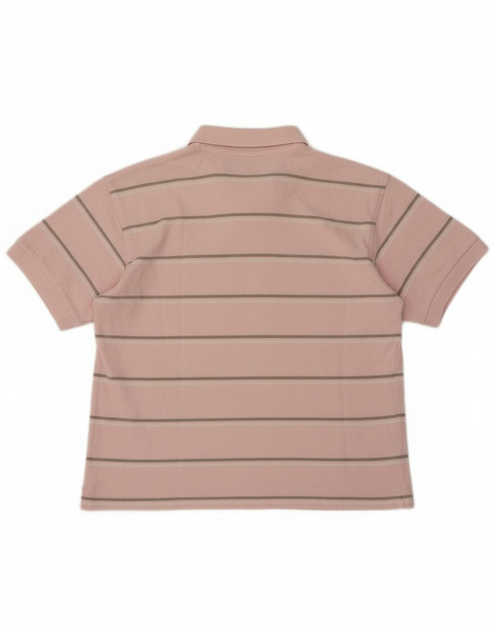 Fred Perry Boys Polo Shirt 12-13 år Stor Pink Stribet Bomuld