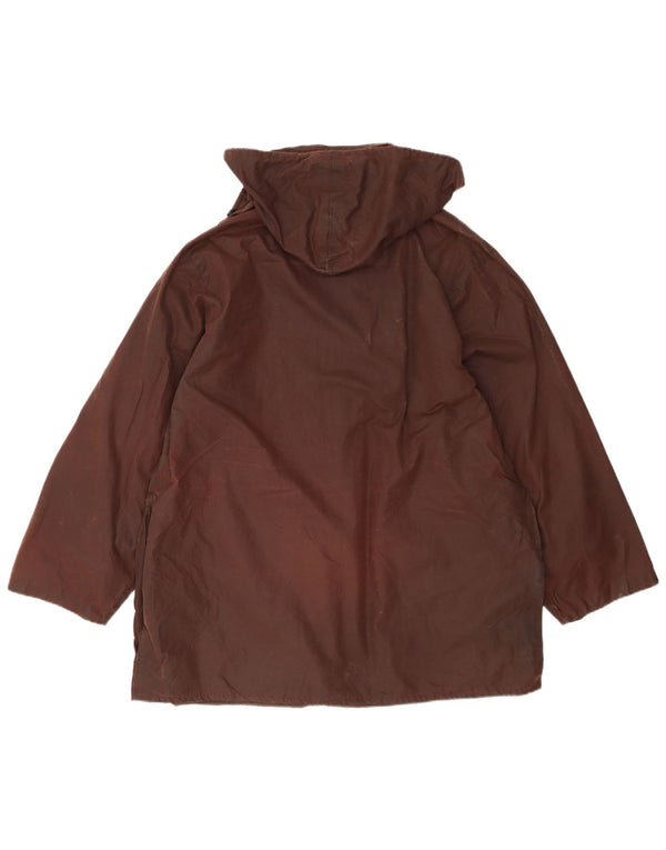 Hamilton Herre Country Wear Hætte voksbehandlet bomuldsjakke UK 42 XL Brun