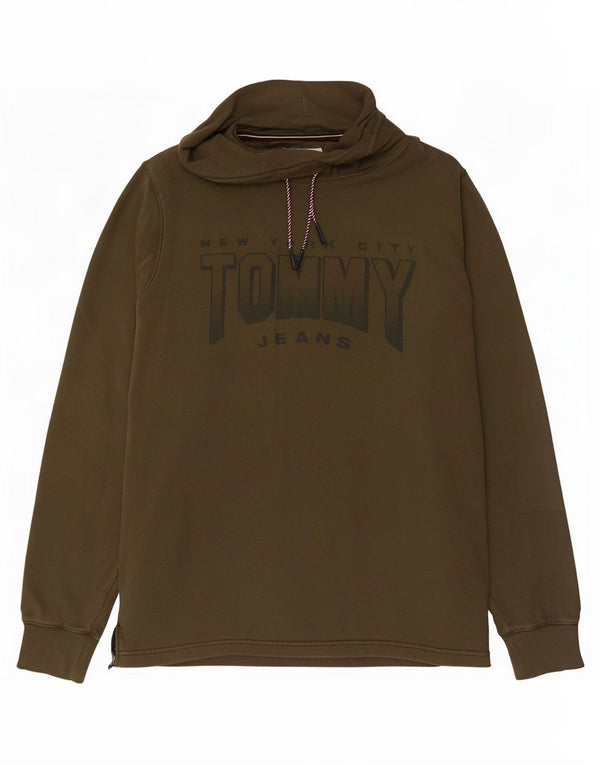 Tommy Hilfiger Herre grafisk rullehals sweatshirt XL Khaki Bomuld