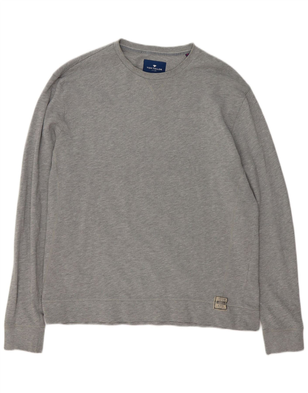 Tom Tailor Herre Sweatshirt Jumper 2XL Grå Flecked Bomuld