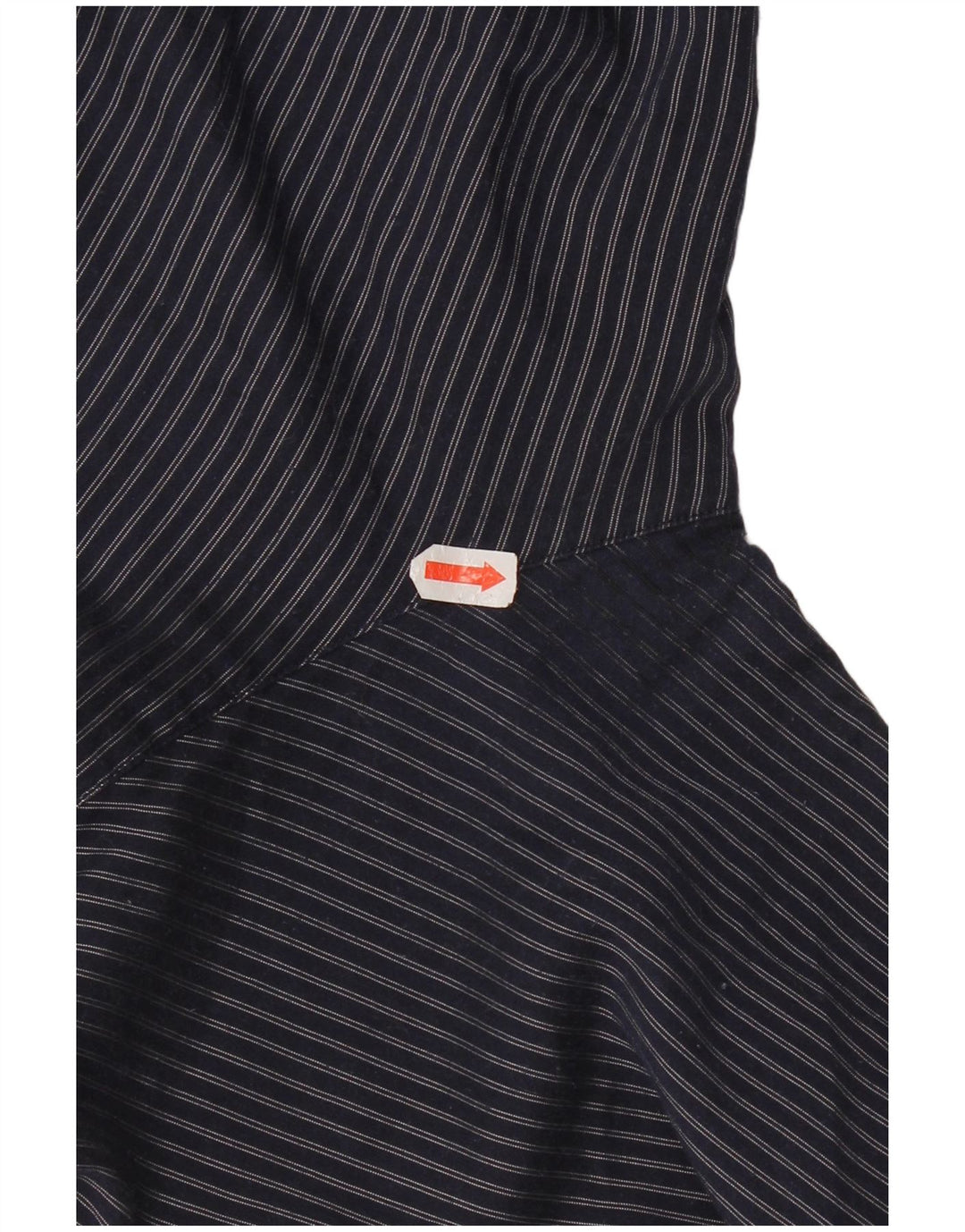 Armani Herre Ternet Regular Fit skjorte Stor marineblå stribet polyester