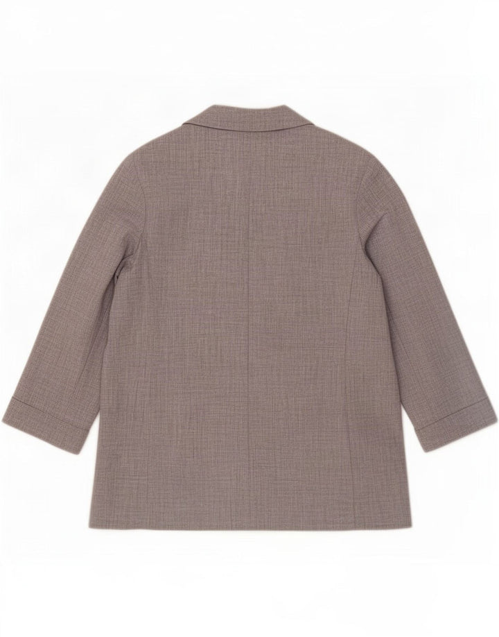 Marks & Spencer Dame 3/4 ærmet åben blazerjakke UK 16 Large Grå