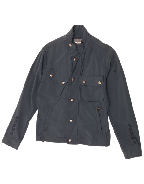 Brema Herre Graphic Utility Jacket IT 48 Medium Navy Blue Polyamid