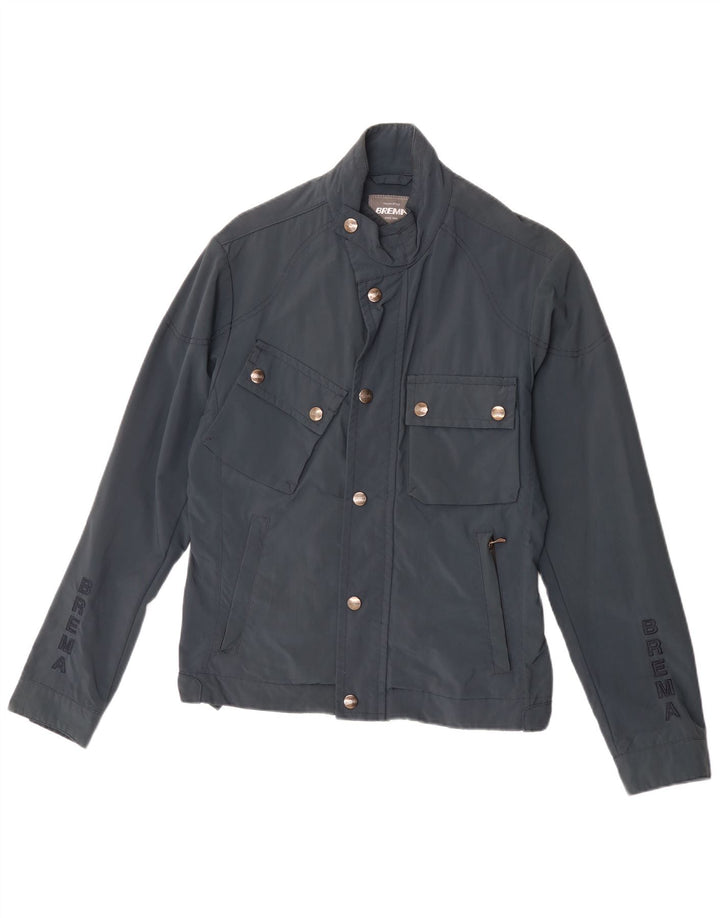 Brema Herre Graphic Utility Jacket IT 48 Medium Navy Blue Polyamid