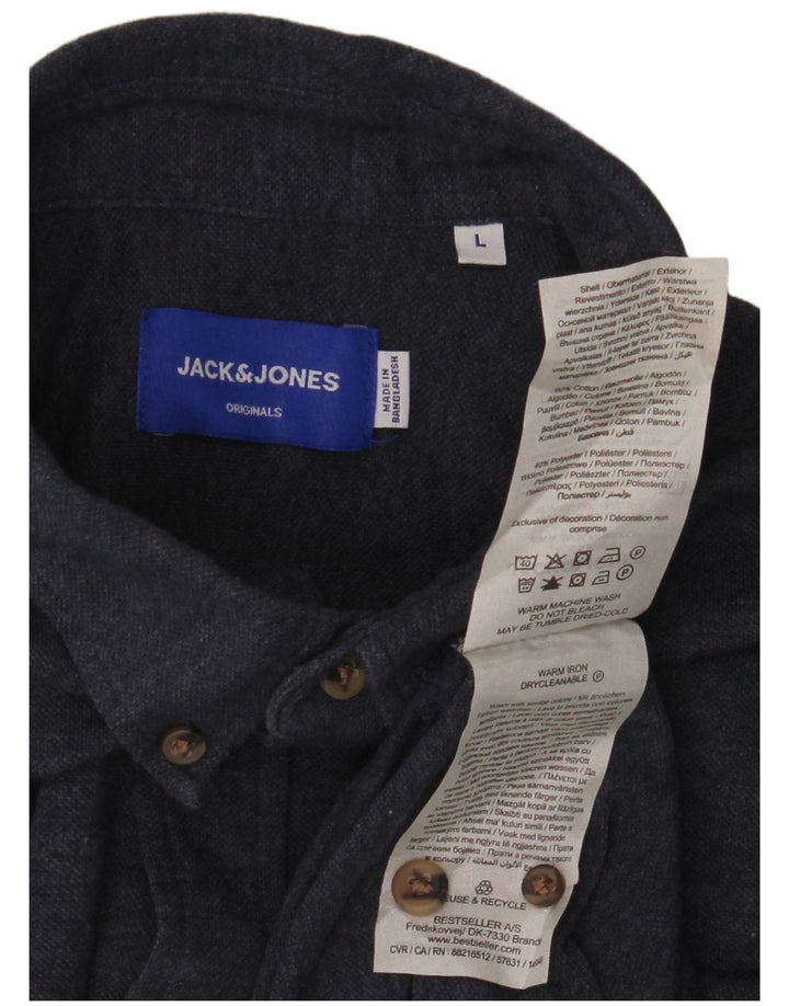 Jack & Jones herreskjorte stor marineblå bomuld